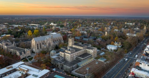 Drone Sunrise in Princeton New Jersey