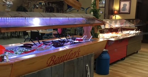 Bentley's Restaurant's salad bar and buffet in Greers Ferry, Arkansas