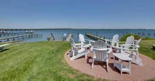View of the Choptank River from an Airbnb in Cambridge, MD