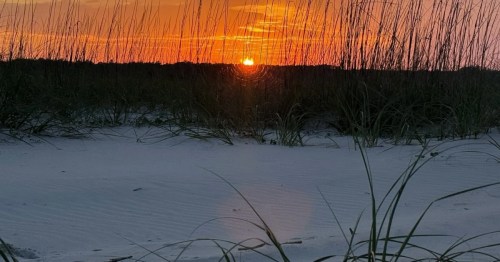 Sunrise over a beach in South Carolina