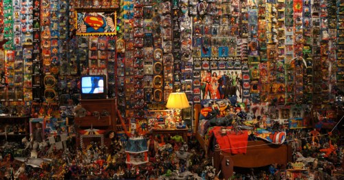 a room filled with toys and action figures at the Toy & Action Figure Museum in oklahoma