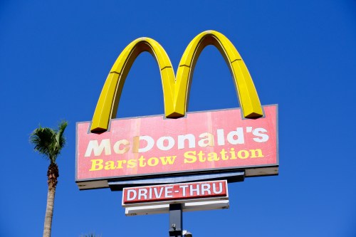Exterior sign for McDonald's