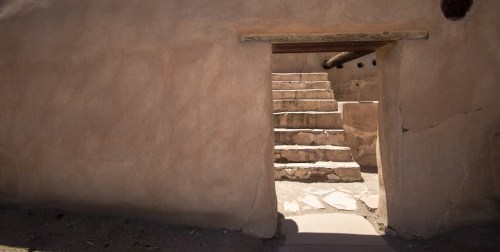 Exterior Doorway Of Ancient Pueblo In American National Park