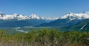 View at the start of the Harding Icefield Trail in Alaska.