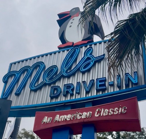 Mel's Dive in sign