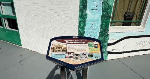 Signage for Route History Museum