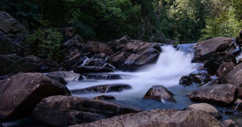 Blurred waterfall at Tallulah Gorge State Park
