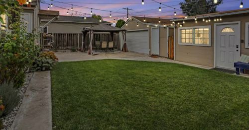 A backyard patio.