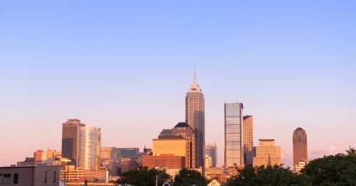 View of the Indianapolis, Indiana skyline