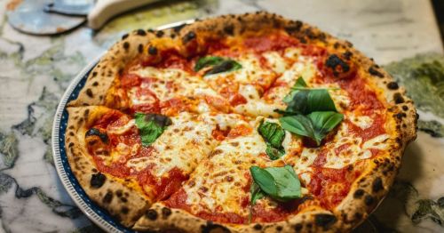 A margherita pizza
