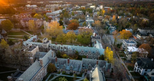 Golden sunrise over Princeton New Jersey