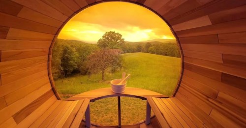 An Airbnb in West Virginia with a sauna