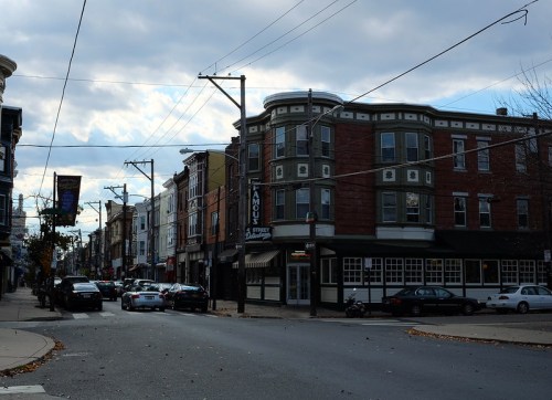 Exterior of Famous 4th Street Delicatessen in Philadelphia, PA.