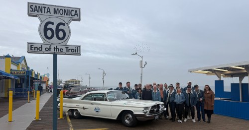 End of Route 66 at Santa Monica Pier.
