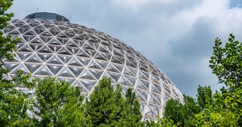 Desert dome houses the worlds largest indoor desert and is a visible landmark of the Omaha Zoo.