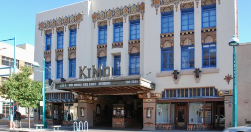 exterior of the kimo theatres in albuquerque