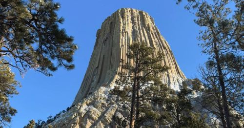 View of Devils Tower in Wyoming