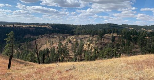 View from Devils Tower in Wyoming