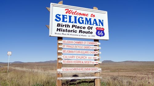 Sign for Seligman Arizona