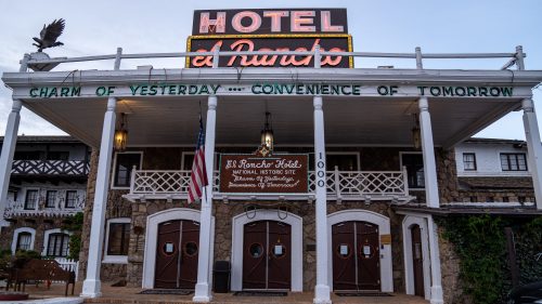 The famous historic El Rancho Motel Hotel, off of Route 66