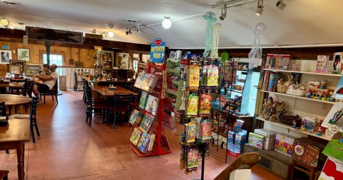 An interior view of the Country Store, a quaint road trip stop in Petersham, Massachusetts.