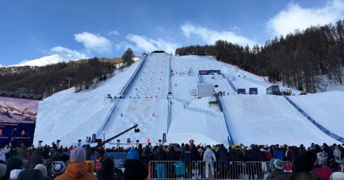 A ski competition in Livigno, Italy