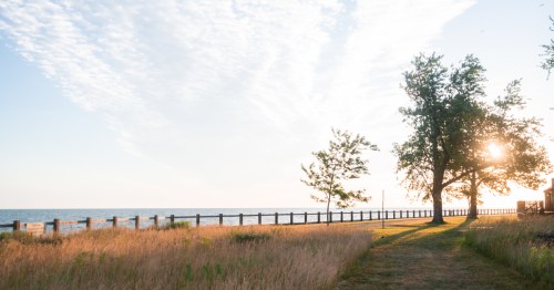 stunning lakefront view from a campground in OH