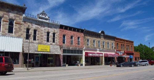 Historic storefronts in Chadron, Nebraska