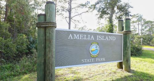 Amelia Island State Park sign, Amelia Island, Florida