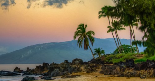 Classic Hawaiian sunset on the Big Island.