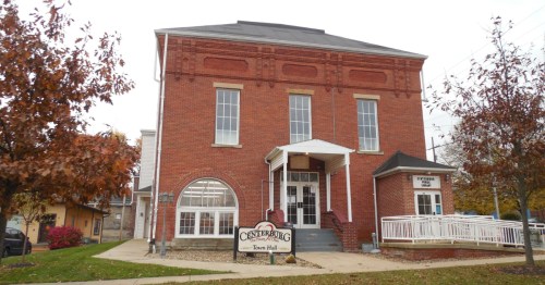 Centerburg Town Hall and Library, a charming hidden stop in Ohio located in the heart of the state.