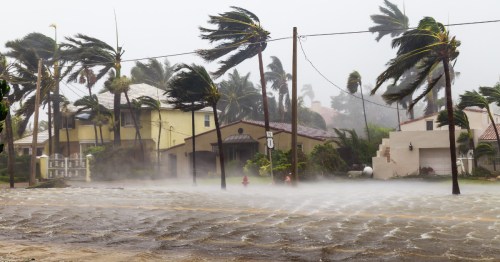 high winds and rain during hurricane irma in florida 2017