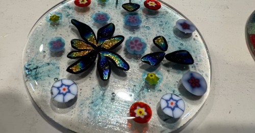 Glass fusion creations at Lake Geneva Art Studio in Lake Geneva, Wisconsin.
