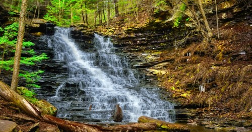 Waterfalls on the Ricketts Glen Trail Loop near Benton, Pennsylvania.