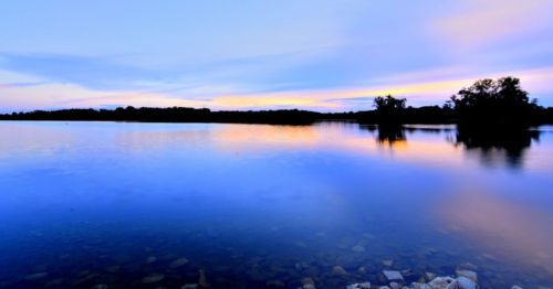 Sunset on Crystal Lake, Illinois