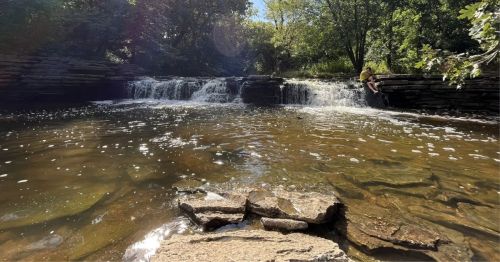 A small waterfall in Illinois