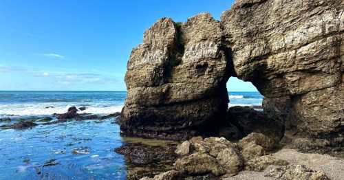 A Rock Archway on Sculptured Beach