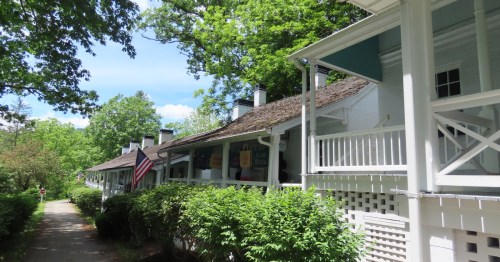 Row of cottages at Greenbriaf Resort in White Sulphur Springs, West Viriginia