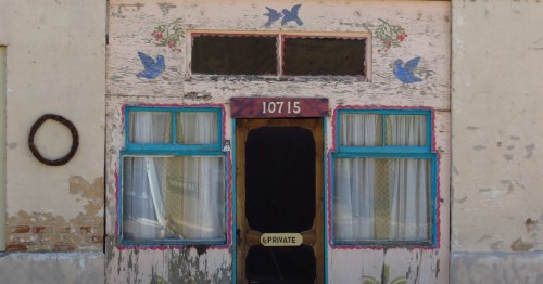 painted exterior of a building in hillsboro new mexico