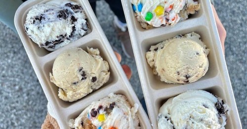 Trio of custards in a custard flight at LeDuc's Frozen Custard
