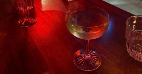 Cocktail on the bar at Whoopsie's
