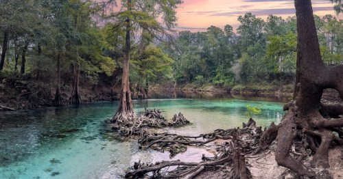 Madison Blue Springs at Sunset, Madison Blue Springs State Park, Florida