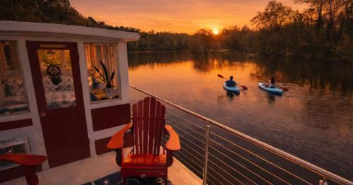 The Tugboat House at Sunset - Waterfront Rentals in Virginia
