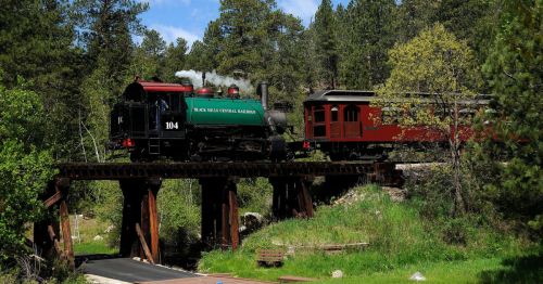 Train from the Black Hills Central Railroad in South Dakota