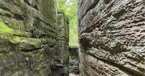 A rock formation in Giant City State Park in Illinois