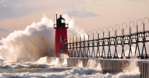 Lighthouse in South Haven, Michigan