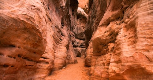 Valley of Fire White Dome Trail slot canyon: best slow canyon hiking in the U.S.