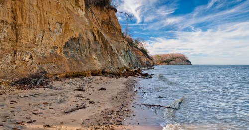 The Beach at Calvert Cliffs. Maryland, USA, Maryland
