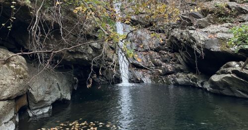 A hidden swimming hole in Virginia on the Cedar Run Falls Trail in Shenandoah National Park