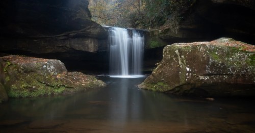 Dog Slaughter Falls, a strangely named hiking trail in Kentucky.